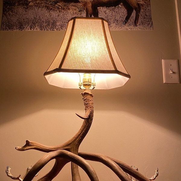 Authentieke Mule Deer Antler Lamp