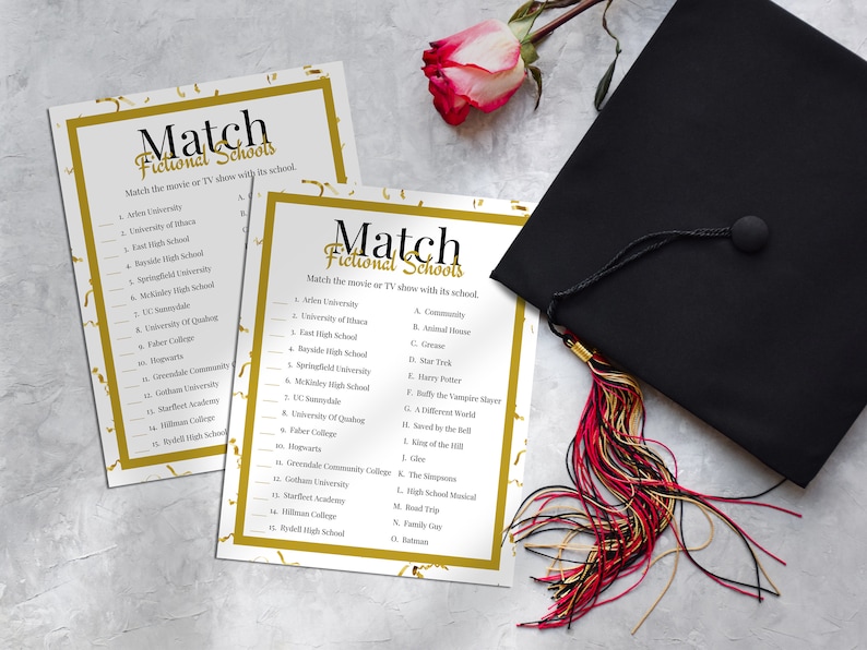 Graduation Printable Party Games Bundle, Trivia, Matching Games, Bingo ...
