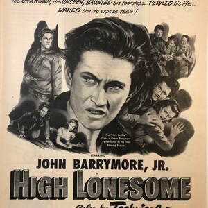 High Lonesome Movie Ad - 1950s Time Life Magazine - Mid Century Decor