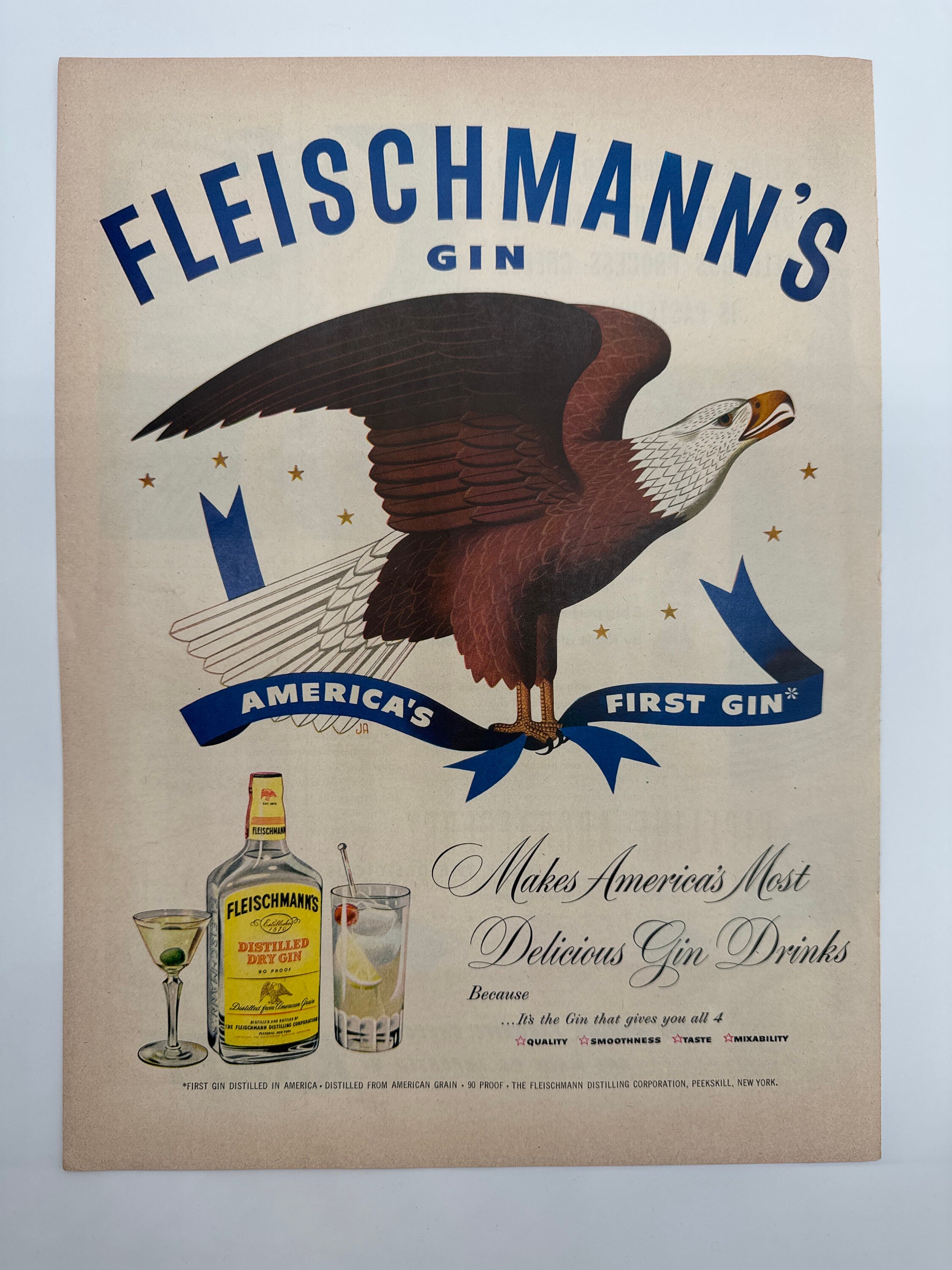 高速配送 Fleischmann's Gin - Etsy その他