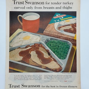 Swanson TV Dinner Advertisement 1960’s Kitchen Decor Home Dinner ...