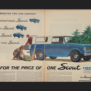 1961 Scout Advertisement: Original Vintage Car Ad Wall Art