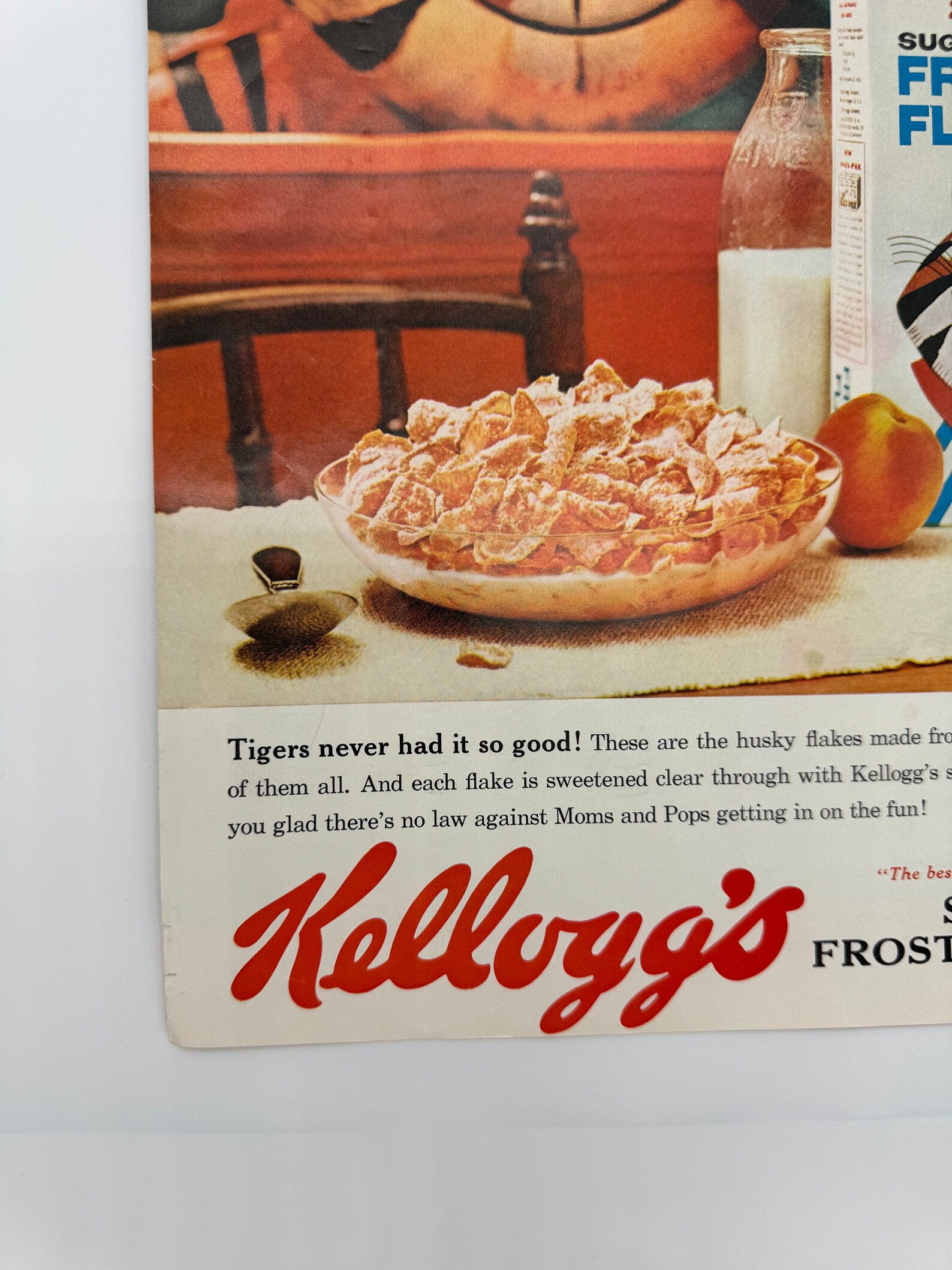 Kelloggs Frosted Flakes Cereal 1960s Kitchen Decor Home Decor Original ...