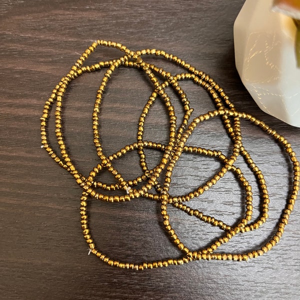 Seed Bead Bracelet || Gold Bracelet || Handmade Gift for Her & Teens