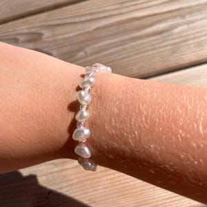 Pearl Pink Bead Bracelet|| Coastal Bracelet || Trendy Bracelet || Gift for Her & Teens