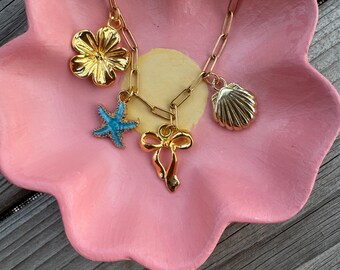 Beach Girl Charm Necklace || Charm Necklace || Trending Beach Charm Necklace