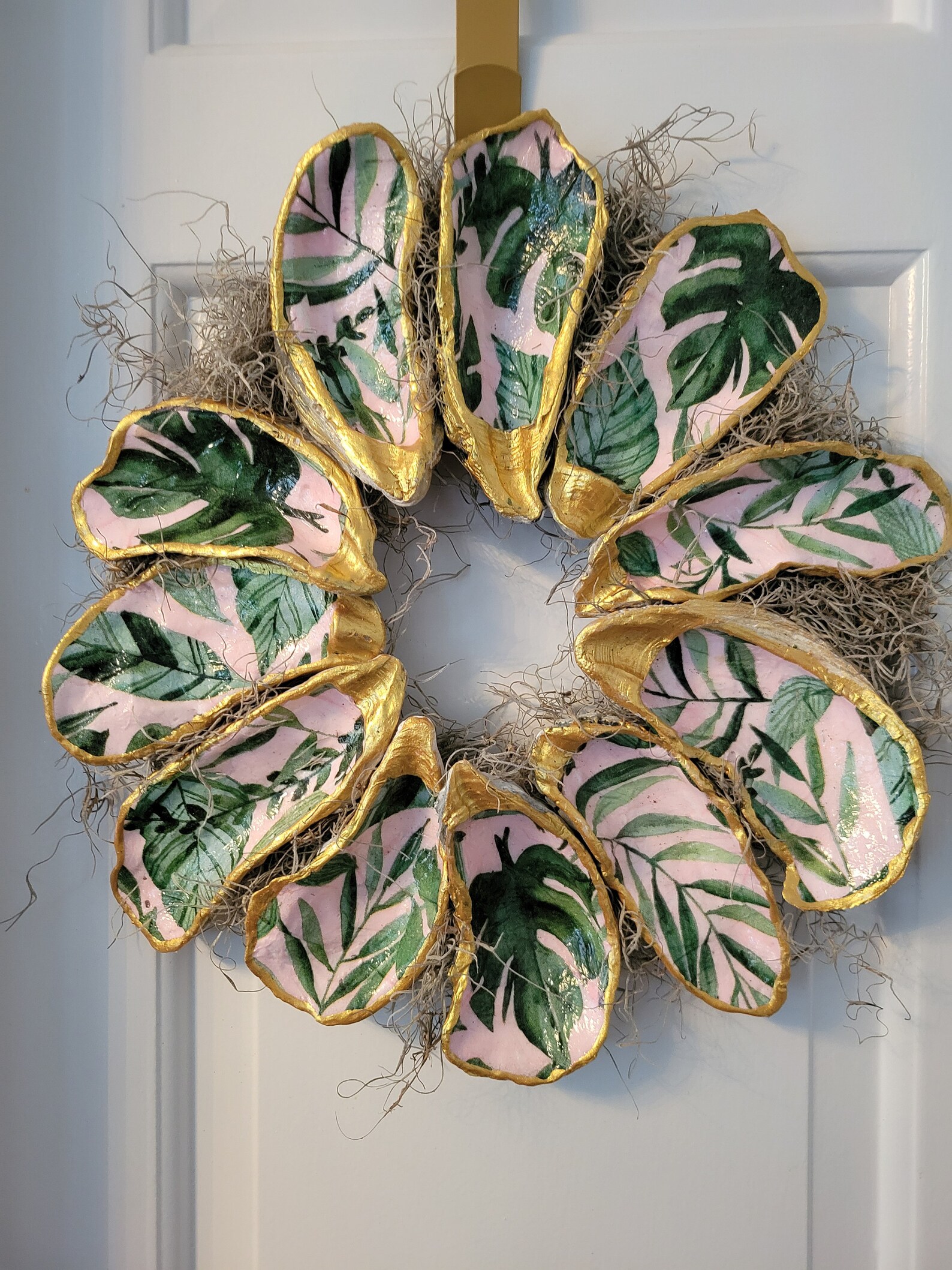 Custom Shell Wreath Decoupaged Seashell Wreath, Beach Decor, Nautical Decor, Beach House ...