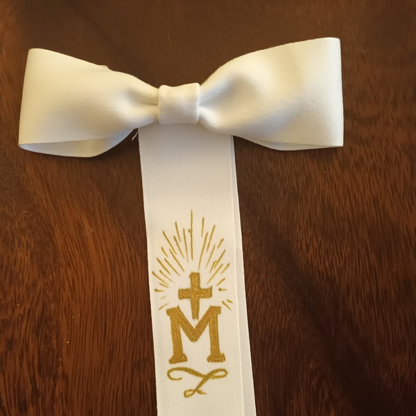 First Communion arm band bow