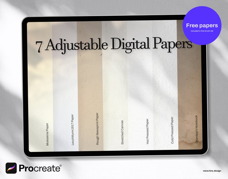 Procreate Art Bundle Brushes, Papers, Grids and Background Textures