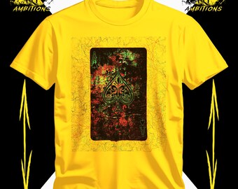 Gothic Ace of Spades T-Shirt, Dark Aesthetic Playing Card Tee, Unisex Graphic Shirt, Alternative Fashion Top, Unique Gamer Gift