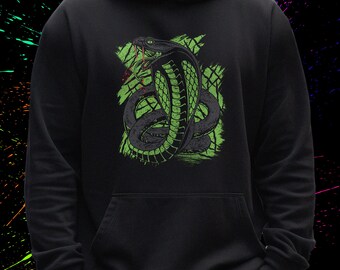 grasping cobra hoodie, snake bite hoodie, street art hoodie, Hoodie for Women, Hoodies for men, Skater Hoodie