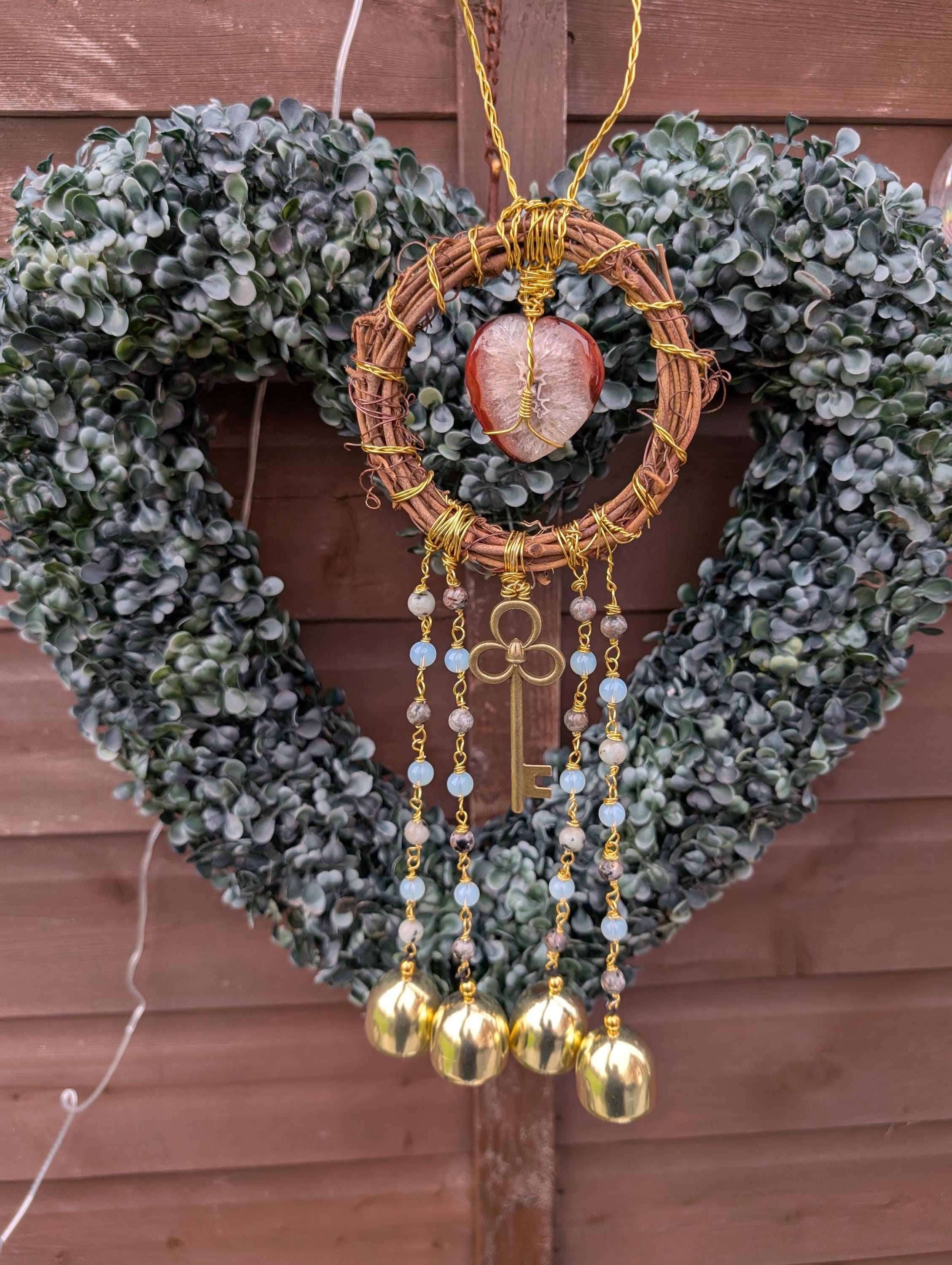 witch bells witchbells protection wreath lucky charm energy healing door bells wall hanging wind chime good luck energy protection