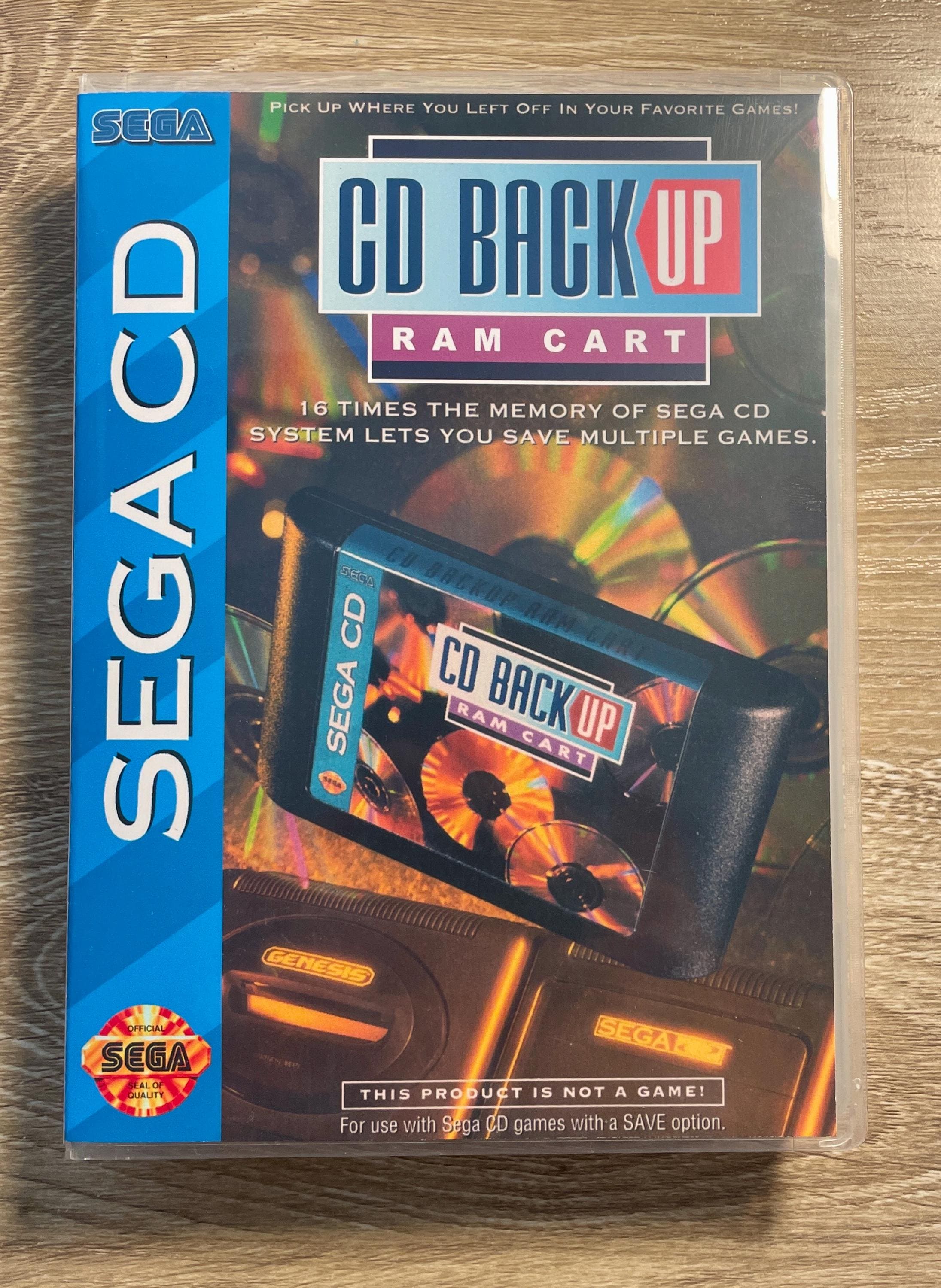 Sega CD Backup RAM Cart - Clear Universal Game Case - Sega CD