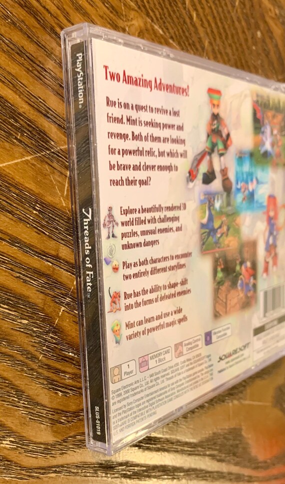 Threads of Fate - Playstation 1 - New Replacement Game Case - No