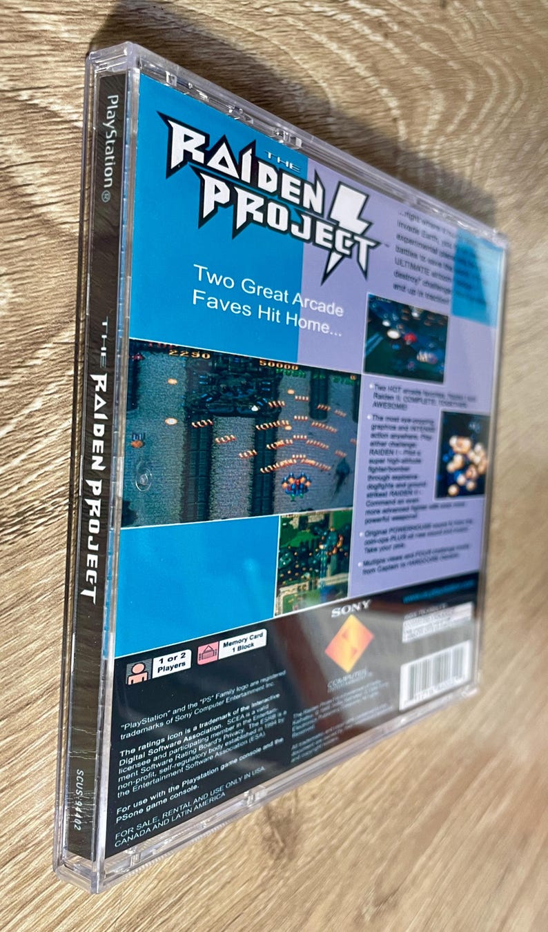 The Raiden Project Box The Raiden Project - Playstation 1 - Custom Replacement Game Case - No ...