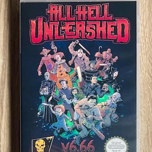 All Hell Unleashed V6.66 - Nintendo NES New Replacement Game Case Only - Homebrew