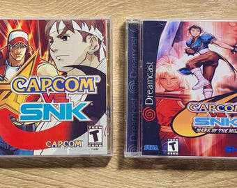 Capcom Vs. SNK 1 and 2 - Sega Dreamcast Custom Game Case - No Manual - Free Shipping