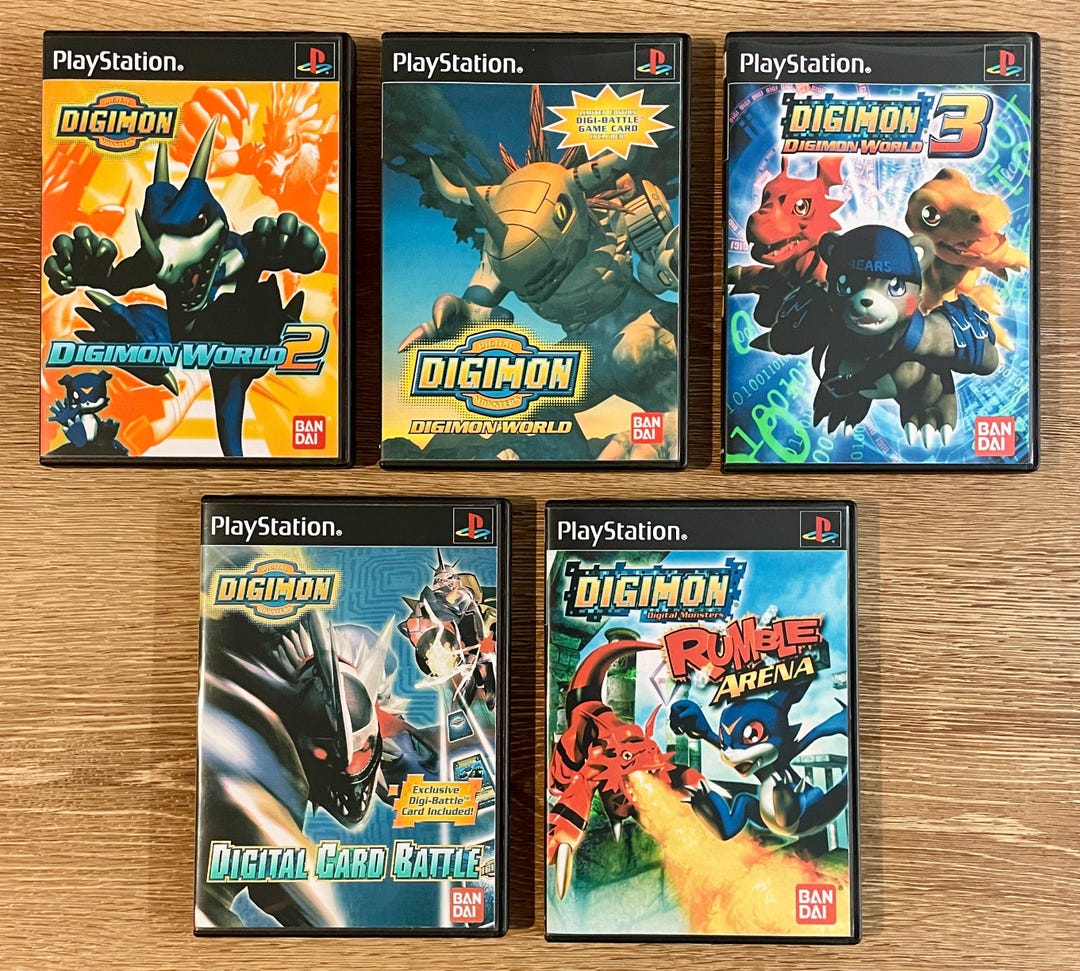 Digimon World 1 2 3, Rumble Arena, Digital Card Battle - New Black DVD ...