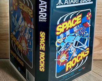 Space Rocks - Atari 2600 - Clear Game Case Only - Homebrew