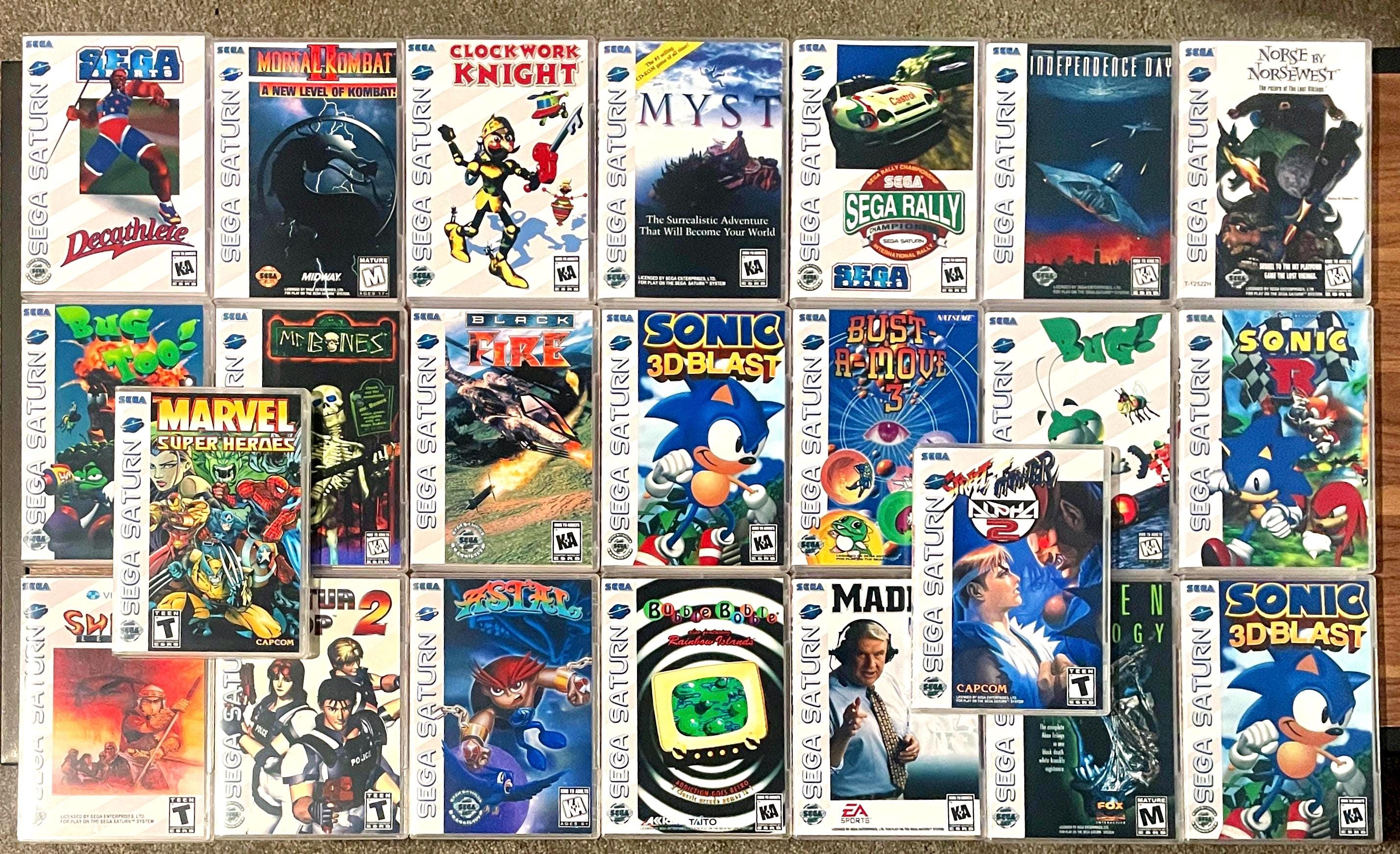 Pick Any Game - Sega Saturn Replacement DVD Game Cases - Free