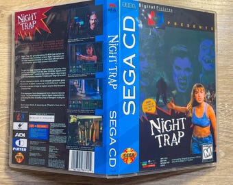 Night Trap Sega CD 32X, Custom Case W/inserts, Foam & Sleeve READ
