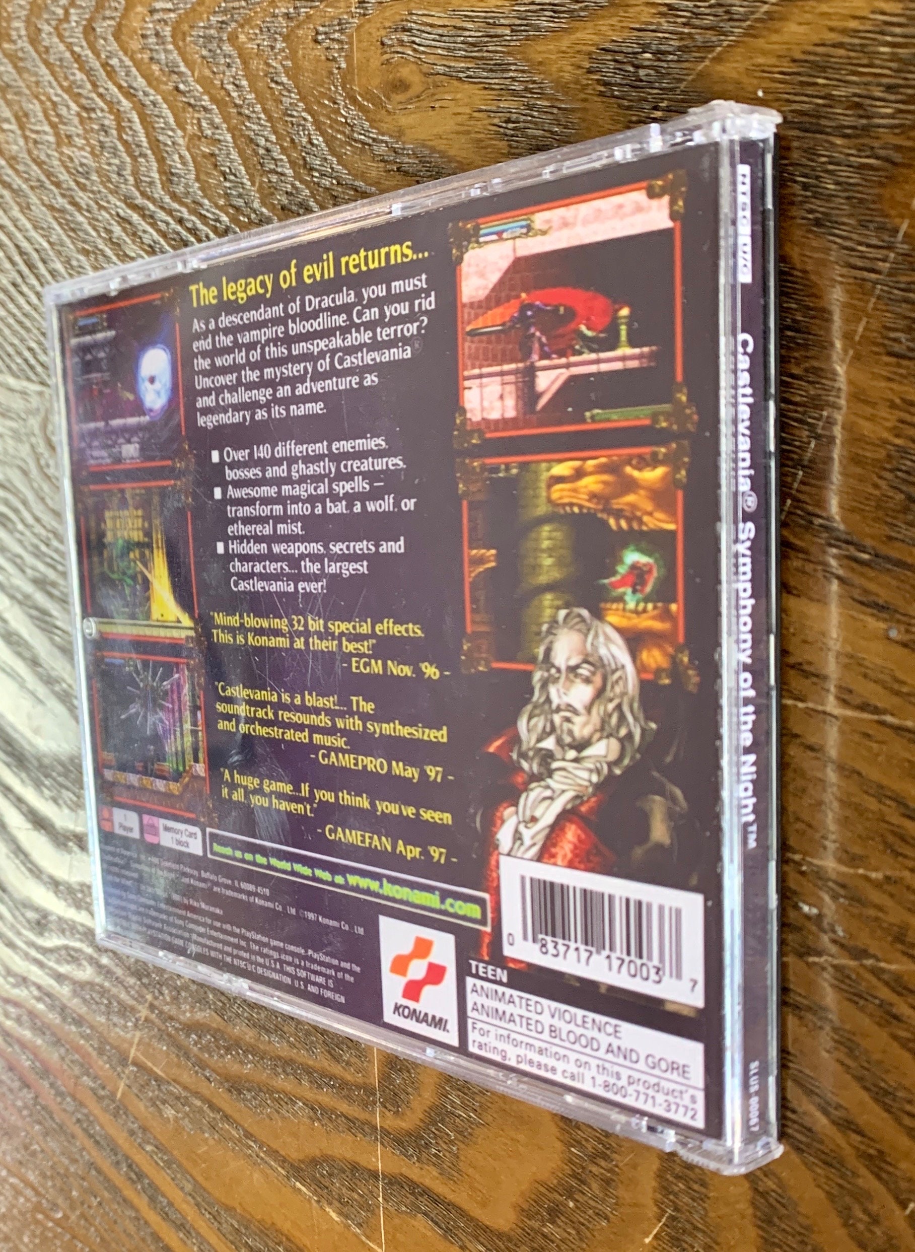 Castlevania Symphony of the Night Playstation 1 Replacement Game Case