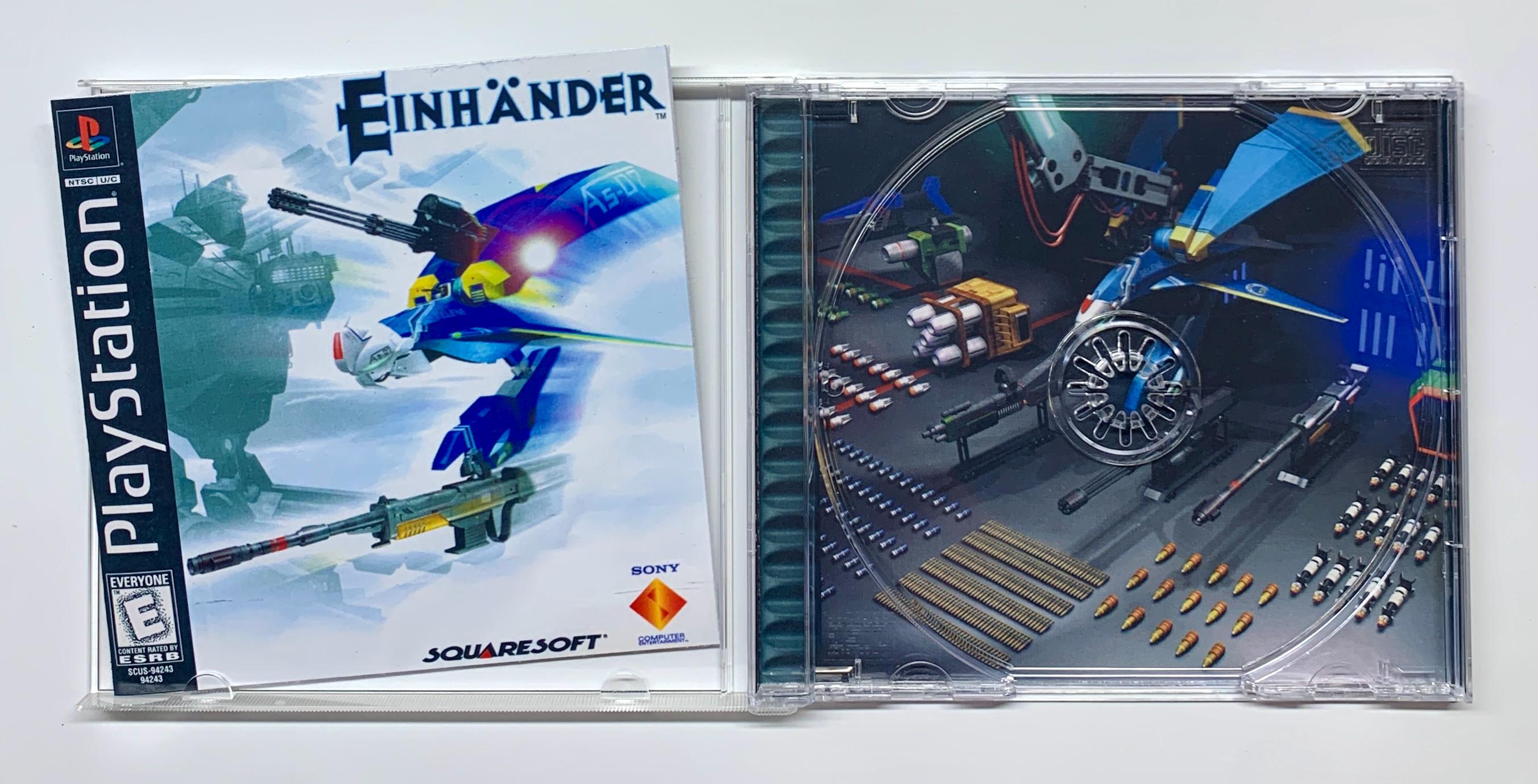 Einhander - Playstation 1 - New Custom Replacement Game Case - No