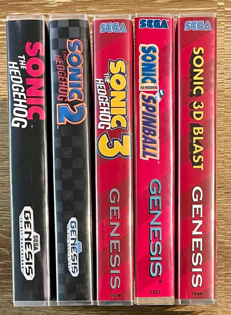 Sonic 1 - 2 - 3 - 3D Blast - Spinball - SEGA Genesis / Mega Drive - New ...