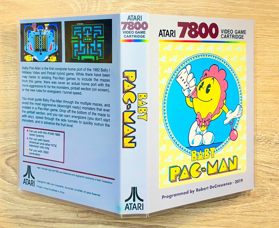 Baby Pac-man - Atari 7800 - New Clear Game Case Only - Etsy