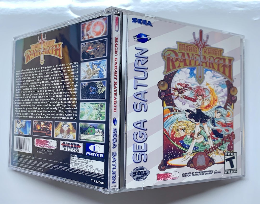 Magic Knight Rayearth - Sega Saturn Custom Jewel Game Case - No