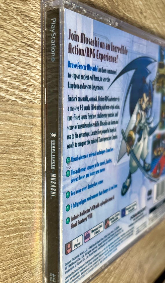 Brave Fencer Musashi - Playstation 1 - New Replacement Game Case