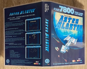 Astro Blaster - Atari 7800 - Boîtier de jeu transparent uniquement - Aucun jeu inclus - Veuillez lire