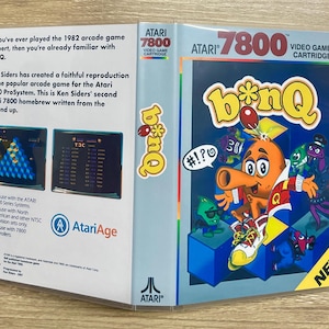 B*NQ - Qbert Homebrew - Atari 7800 - Clear Game Case Only - No Game Included