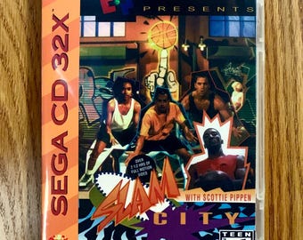 Slam City With Scottie Pippen - Sega CD 32X Custom 4 Disc DVD Game