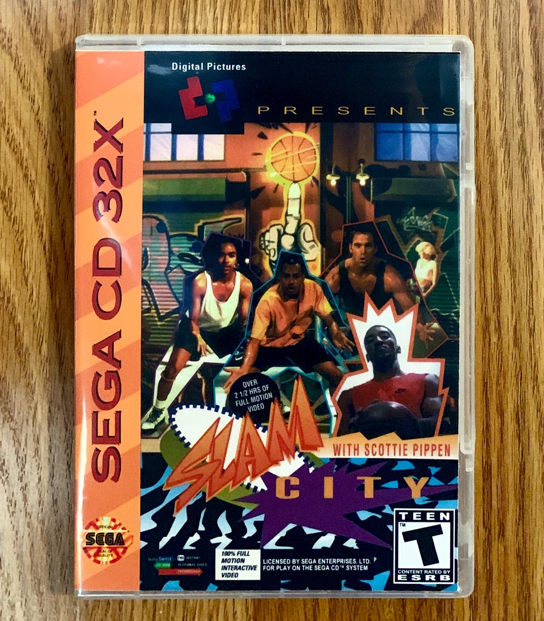 Slam City With Scottie Pippen - Sega CD 32X Custom 4 Disc DVD Game
