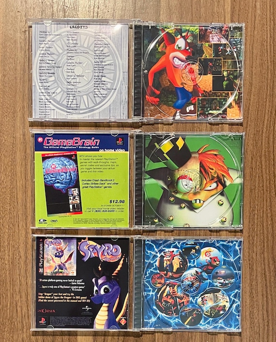 Crash Bandicoot 1, 2 or 3 - Playstation 1 - Clear Replacement Game