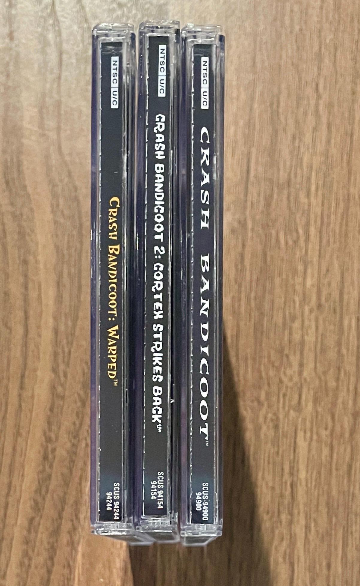 Crash Bandicoot 1, 2 & 3 Sur PS1 - Fourreau De Protection Transparent - Neuf