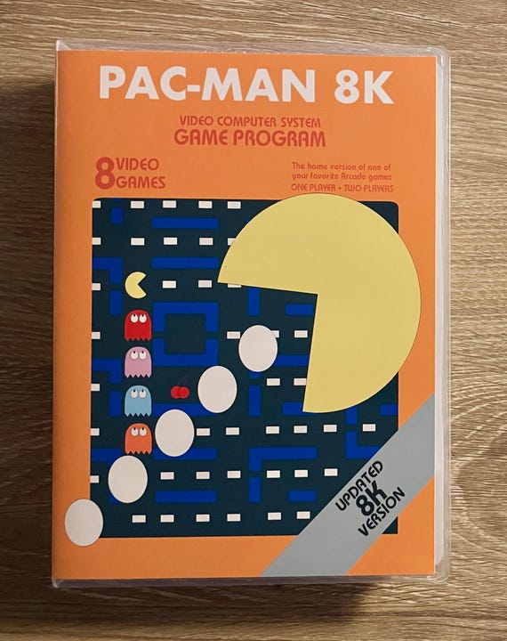 Pac-man 8K Arcade Edition - Atari 2600 - Clear Game Case Only - Etsy