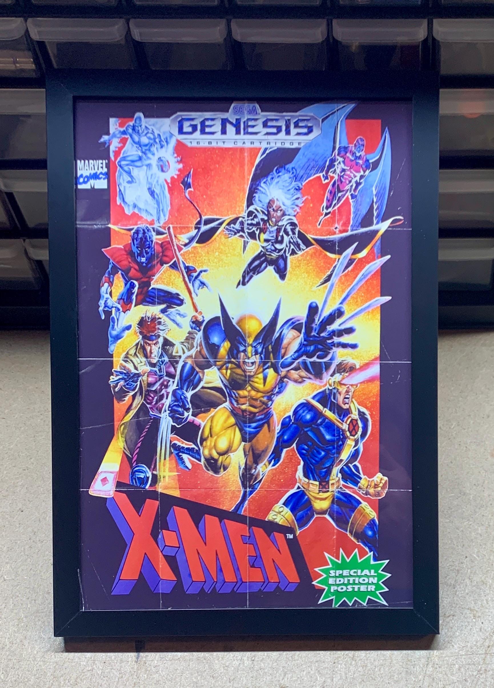X-men - Sega Genesis Video Game - Vintage Promo Poster Re- Print