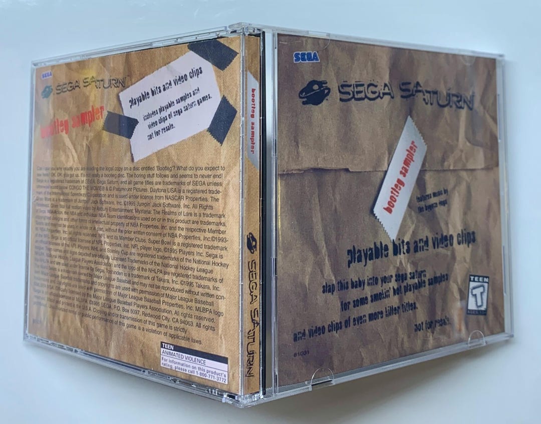 Bootleg Sampler Sega Saturn CD SEUL - Demo Disc Promo Virtua Fighter