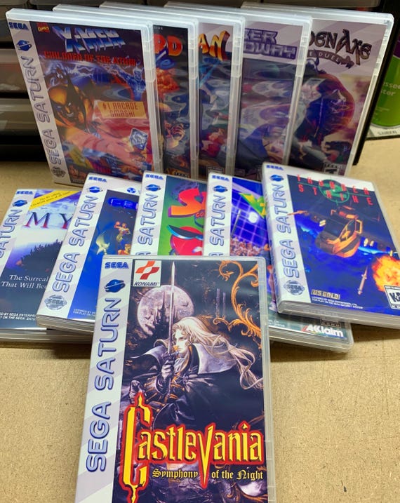 Pick Any Game - Sega Saturn Replacement DVD Game Cases - Any