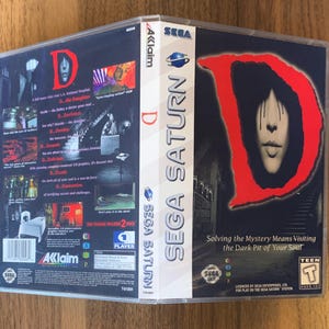 D - 2 Disc DVD Case - Sega Saturn Custom Game Case