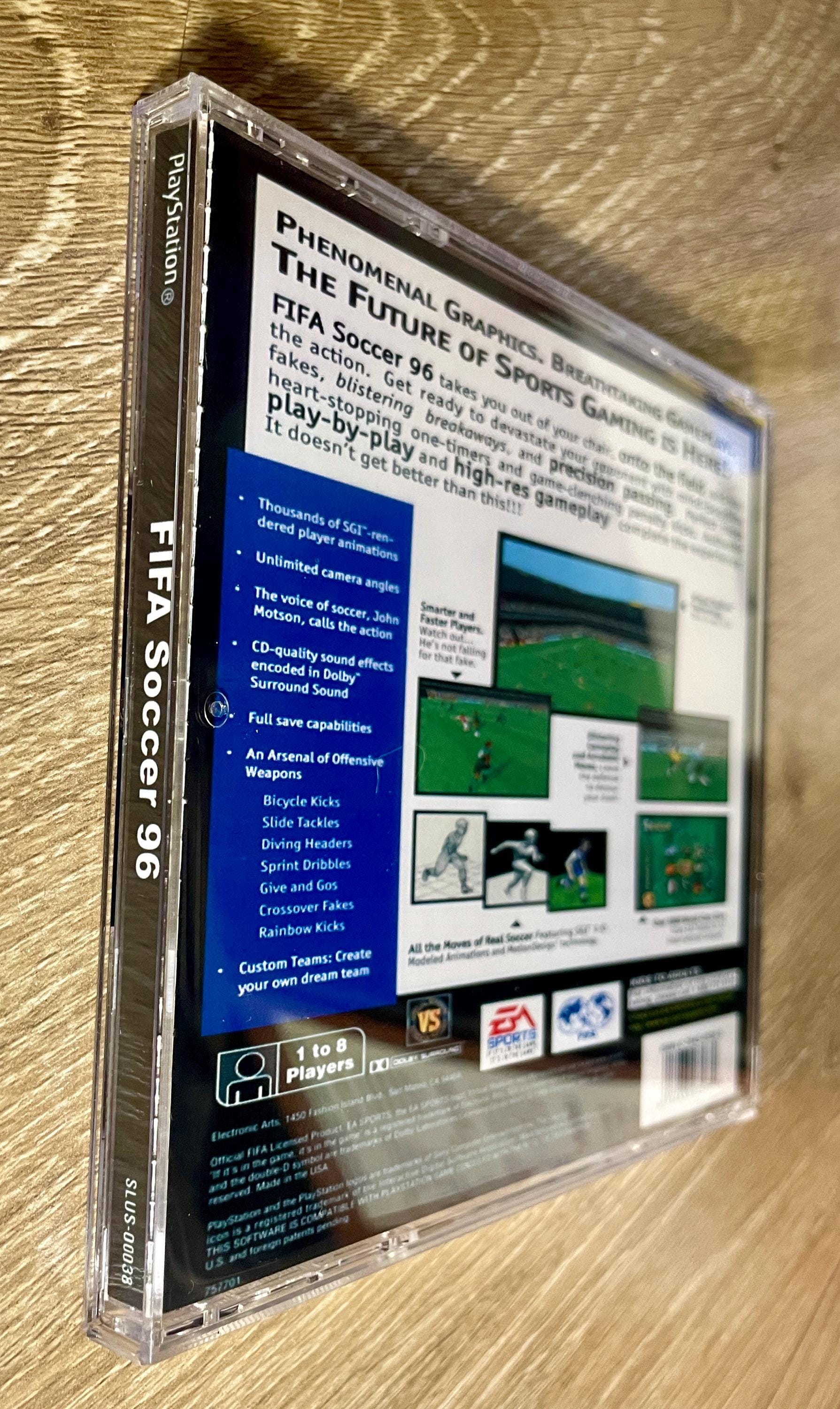 FIFA Soccer 96 - Playstation 1 - Custom Replacement Game Case - No
