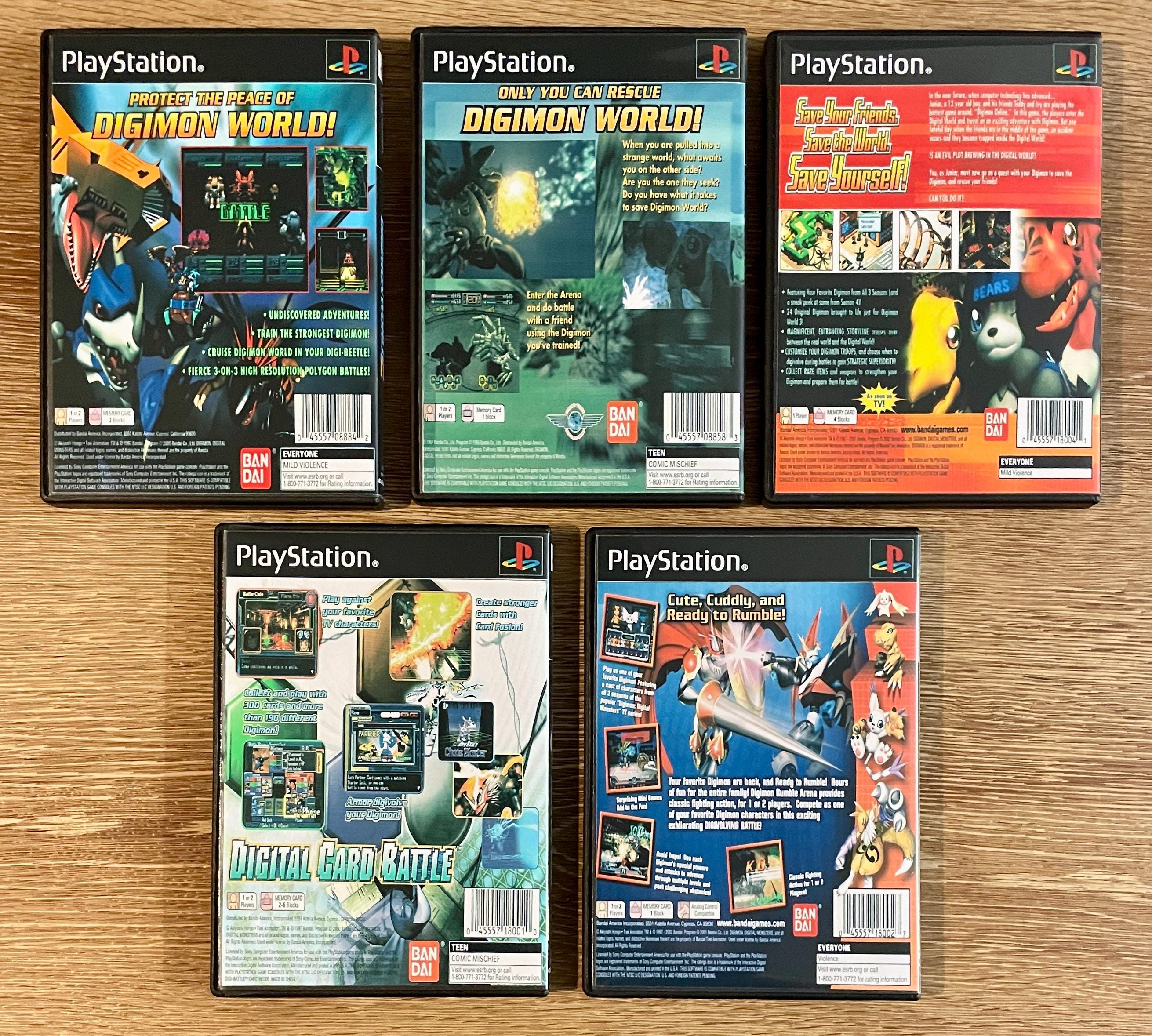 Digimon World 1 2 3, Rumble Arena, Digital Card Battle - New Black DVD ...