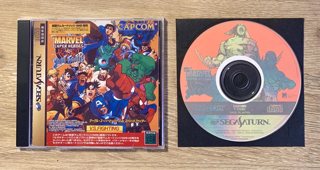 MARVEL SUPER HEROES Vs. Street Fighter Sega Saturn Sat Jap EUR 129,99