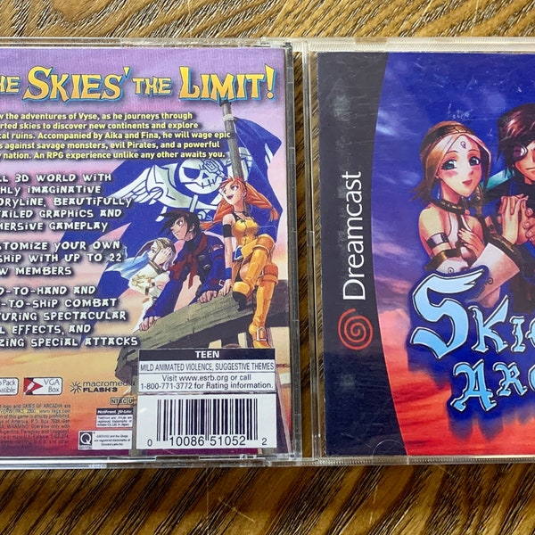 Replacement Game Case Only - Skies Of Arcadia - Sega Dreamcast