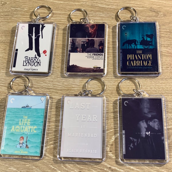 Criterion Collection Movie - Custom Keychain - Pick Any Film - Free Shipping