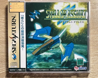 Stellar Assault SS - Sega Saturn Japan - Custom Game Case with Reproduction Spine Card - No Disc/Manual Included