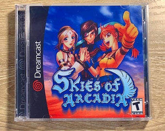 Replacement 2 Disc Clear Jewel Game Case Only - Skies Of Arcadia - Sega Dreamcast - No Disc/Manual