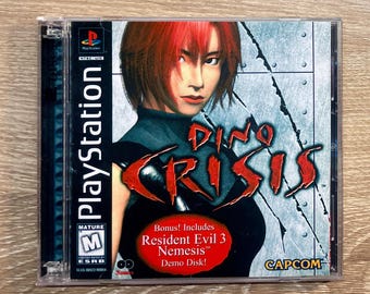 Dino Crises - 2 Disc Game Case For Resident Evil 3 Demo - PlayStation 1 - No Manual or Game Disc -